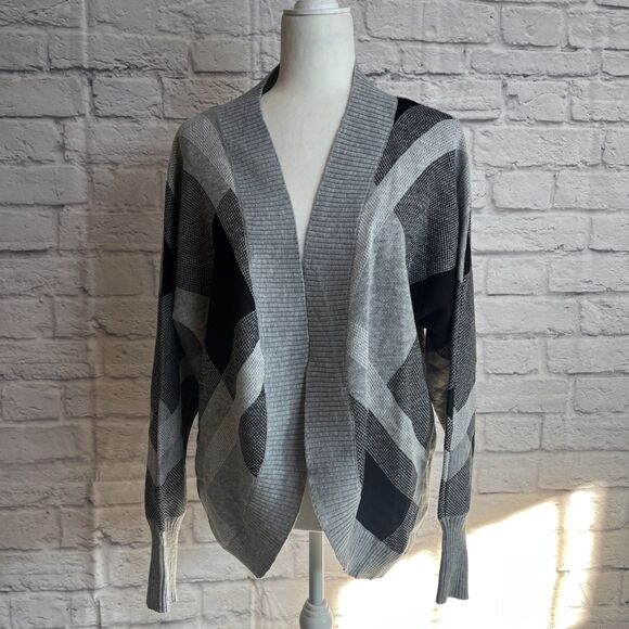 Lefty & Me Women’s NWOT Contemporary Preppy Open Front Cardigan Size Large - Picture 4 of 7